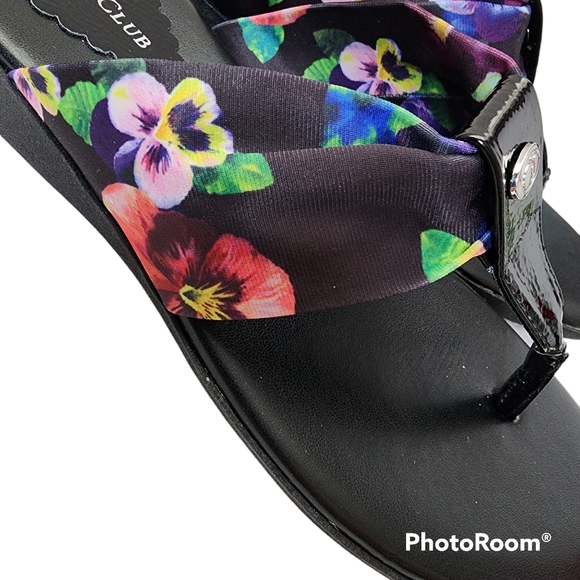 SANDALS CHARTER CLUB Benjii Fabric Cushioned Flip Flops Sz 8M - Picture 7 of 16